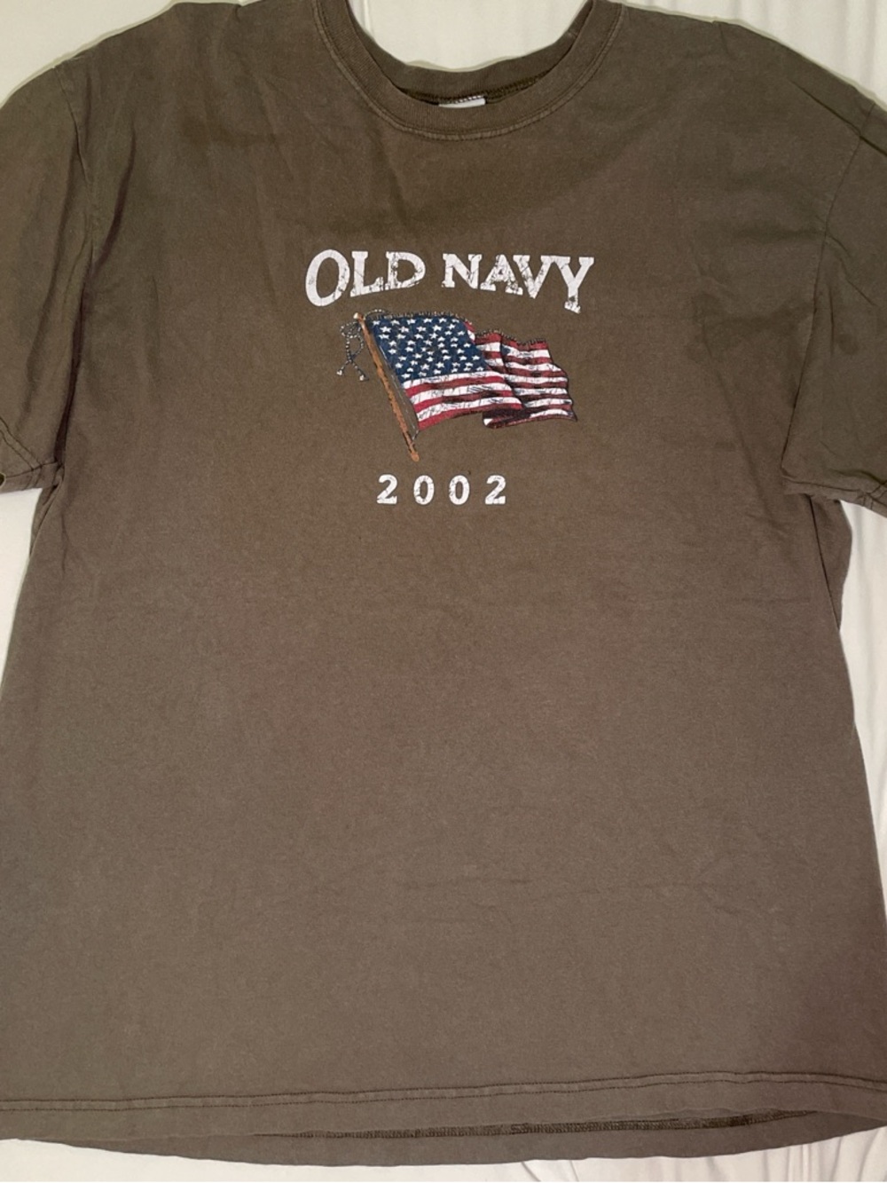 Vintage 2002 Old Navy American Flag Graphic Tee